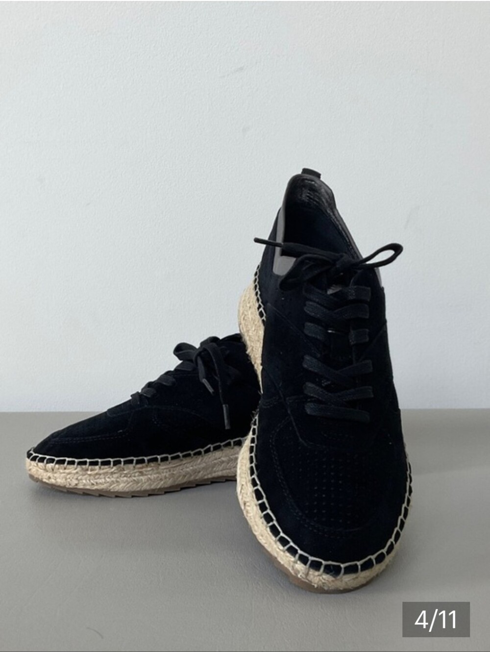 Marc Fisher Black Sneakers Espadrille Style